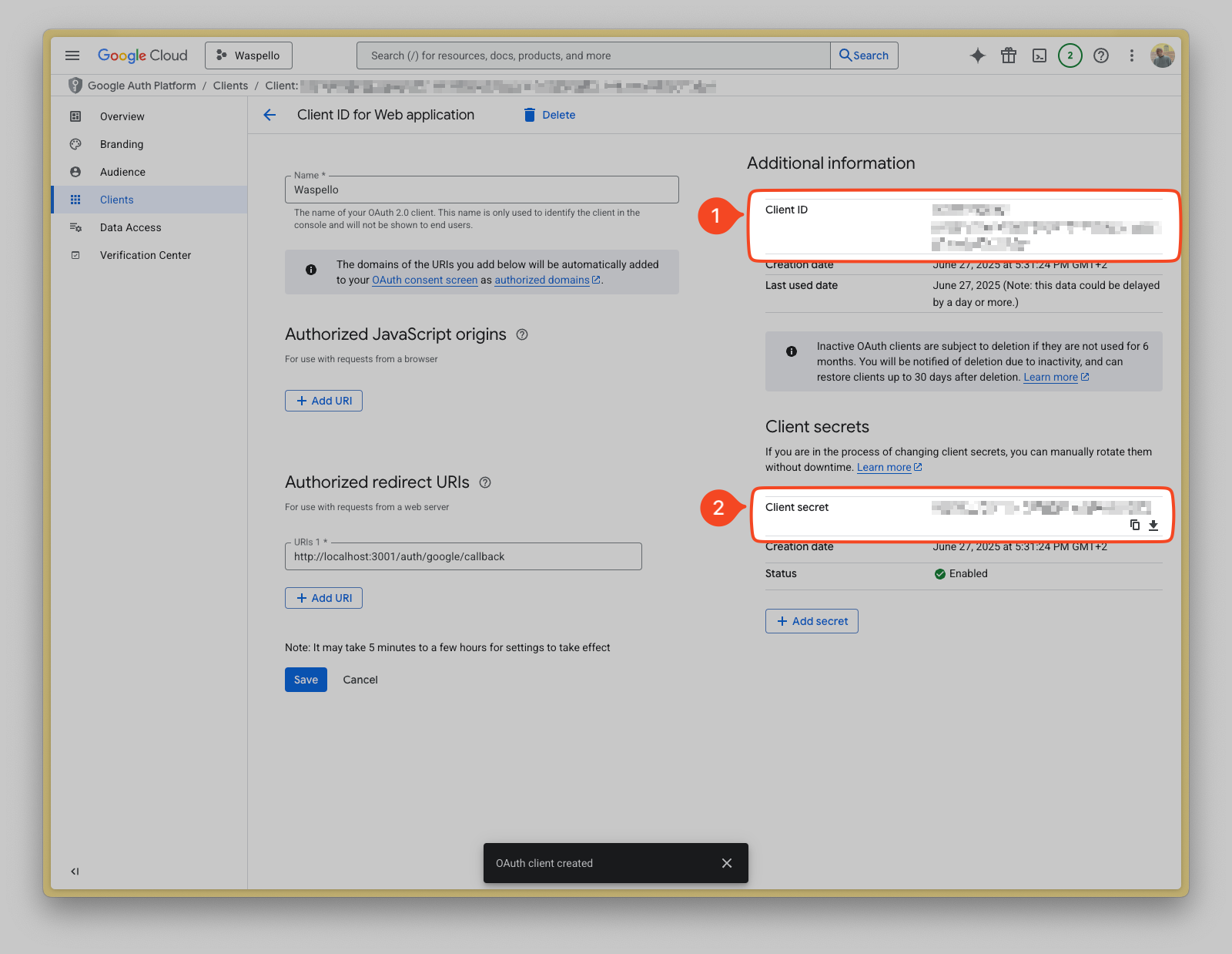 Google Console Screenshot 11